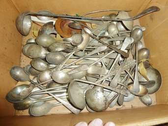 Box Of Unchecked Vintage Flatware