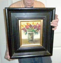 Framed Painting Tulip Flowers