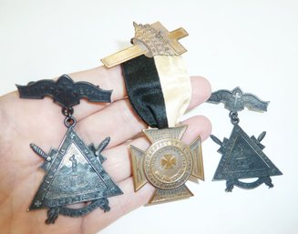 Vint. Masonic, Knights Templar, Fraternal Pins