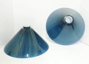 VIANNE Label French Blown Glass Lampshades PAIR