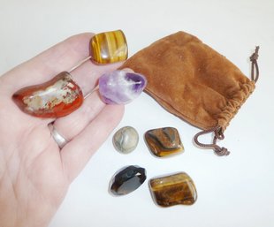 Polished Gem Stone LOT In Pouch