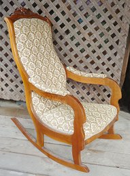 Antique Grape Carved, Walnut Rocker