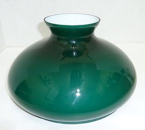 Vint Emerald Green Glass Lamp Shade