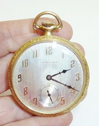 Vintage 14K Hamilton  Pocket Watch