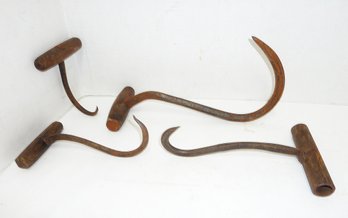 4 Vintage Hay Bale Hooks