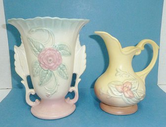 2 Vintage HULL Pottery Pc, Vase & Pitcher