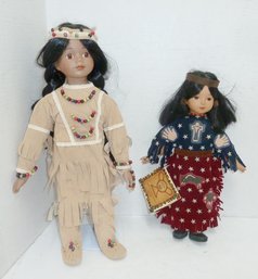 2 Native American Indian Dolls