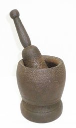 Antique Cast Iron Mortar & Pestle