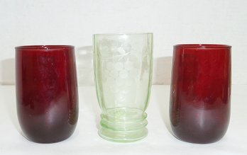 Vintage Juice Glasses, 1 GLOWS