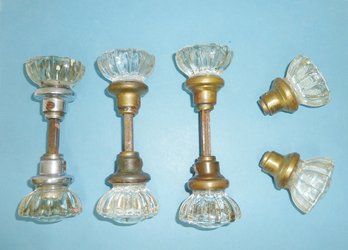 Vintage Crystal Glass Door Knob SETS