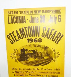 Laconia Poster 1968 Steamtown Safari