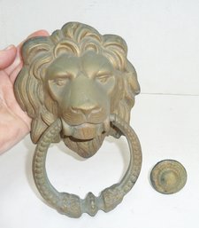 Metal Lion Face Door Knocker NICE