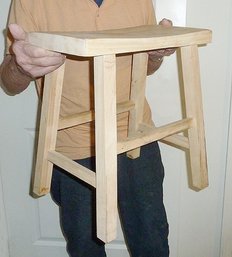 Wooden Seat, Short Stool