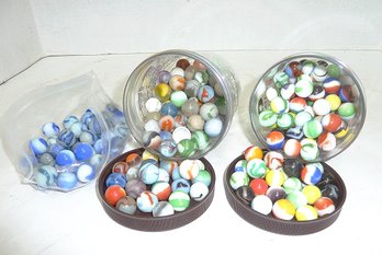 Vintage Milk Glass Marbles, Toys