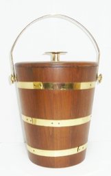 MCM Walnut Wood Ice Bucket By Vermillion