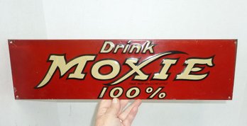 Vintage Moxie Tin Sign SIGNED