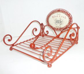 Red Iron Napkin Holder