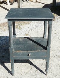 Early Primitive One Drawer Stand, Night Stand