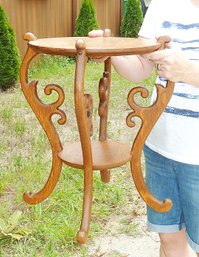 Vintage OAK Wood Plant Stand