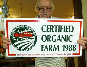 Metal Organic Farm Sign, Double Sided Lettering & Design