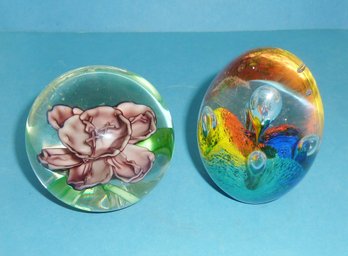 2 Vintage Paperweights, BEAUTIFUL