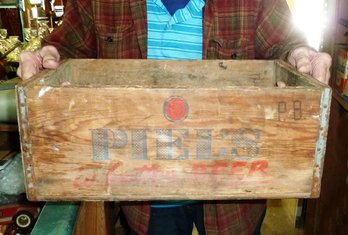 Vintage PIEL'S Wooden Beer Box