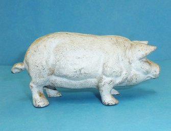 Vintage Iron Painted Farm Yard Pig