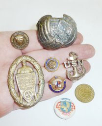 Vint. Pins, 10K, Military Pin, Boy Scout, WWII Tinny