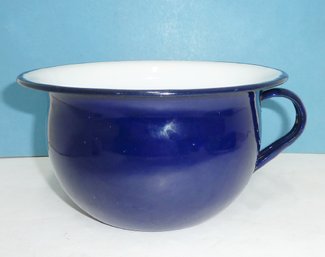 Vintage Cobalt Enamelware Pot