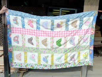 Vintage Butterfly Panel Quilt