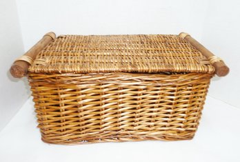 Rattan Covered Storage Basket