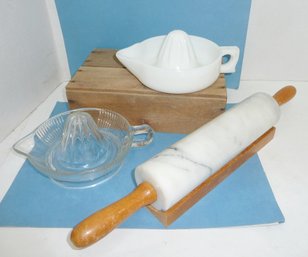 Kitchen Lot, Marble Rolling Pin, Juice Reamers