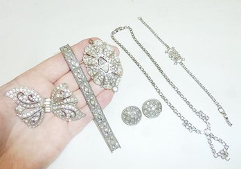 Vint. Rhinestone & Pearl Jewelry LOT