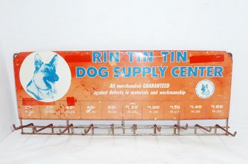 Vintage Rin Tin Tin Adv Rack Date 1956