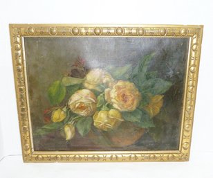 Oil Painting On Canvas, Yellow Roses