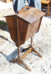 Vintage Wooden Sewing Stand