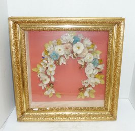 Vintage Gold Framed Shadowbox Floral