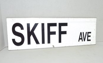 Older Metal Street Sign SKIFF AVE
