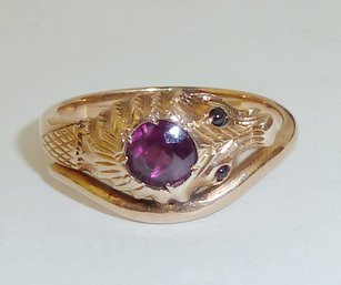 Vintage Snake Ring, Serpent SIZE 7.25