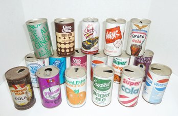 Interesting LOT Of Soda, Tonic Cans