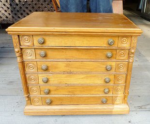 Antique 6 Drawer CLARK'S Spool Cabinet