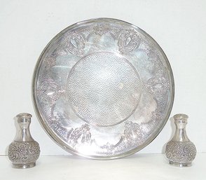 Vintage Silver LOT, Plate & Shakers