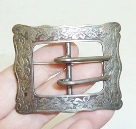 LARGE Vintage Buckle Pin, Sterling