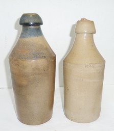 Antique Stoneware Bottles PAIR