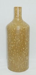 Tall Glazed Pottery Bottle Vase