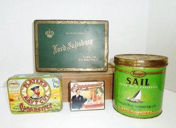 Vintage Cigarette & Tobacco Tins LOT Of 4