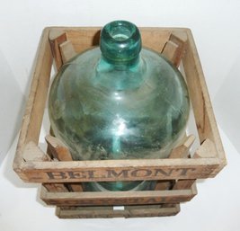 Vintage 5 Gal Water Jug In Orig Crate