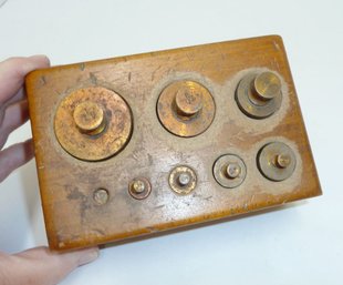 Vintage Brass Scale Weights