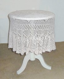 Small Pedestal Painted Table