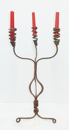 Vintage Iron Forged Candelabra